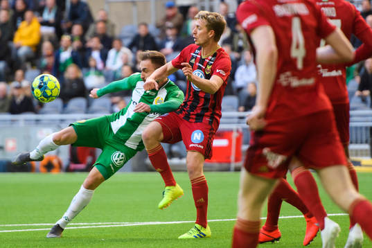 Hammarbys Muamer Tankovic och Östersunds Ludvig Fritzson
