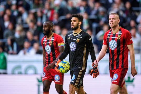 Östersunds målvakt Sixten Mohlin deppar