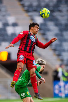 Östersunds Marco Weymans och Hammarbys Simon Sandberg