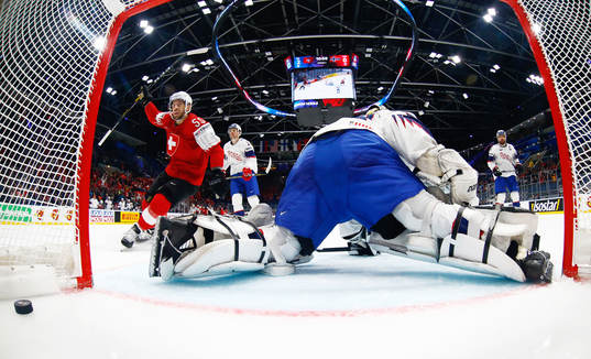 Romain Loeffel of Switzerland celebrates