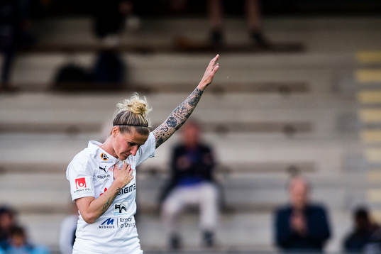 Rosengårds Anja Mittag tackar publiken