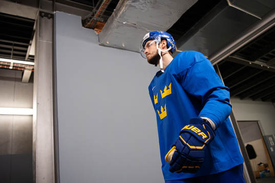 Oliver Ekman Larsson of Sweden at a practice session