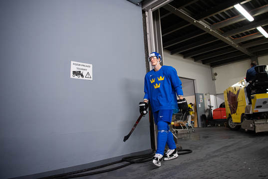 John Klingberg of Sweden at a practice session