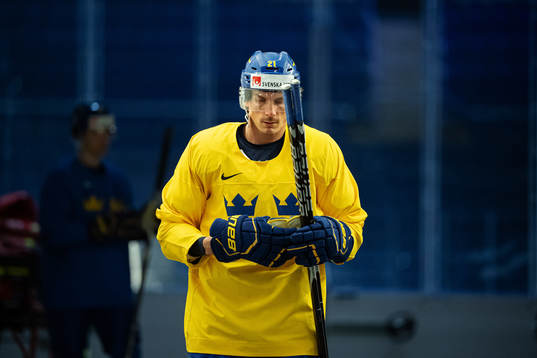 Loui Eriksson of Sweden at a practice session