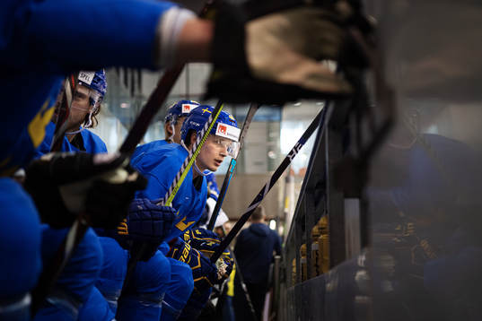 Elias Pettersson of Sweden at a practice session