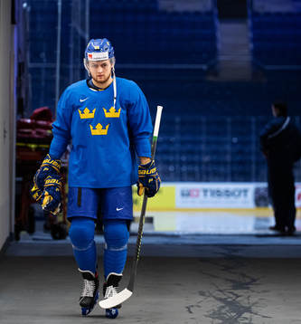William Nylander of Sweden at a practice session