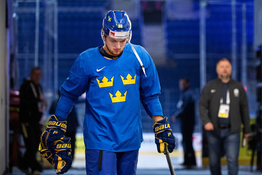 William Nylander of Sweden at a practice session