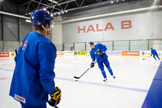John Klingberg of Sweden at a practice session