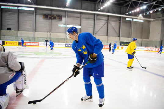 John Klingberg of Sweden at a practice session
