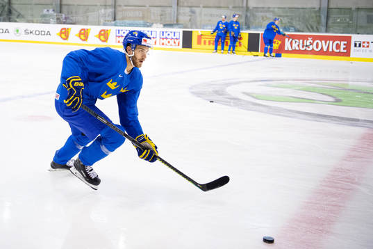Alexander Wennberg of Sweden at a practice session
