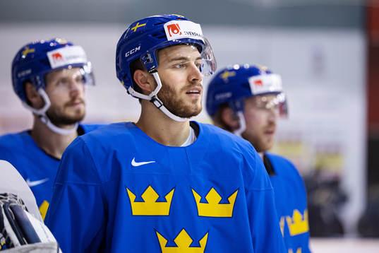 Alexander Wennberg of Sweden at a practice session