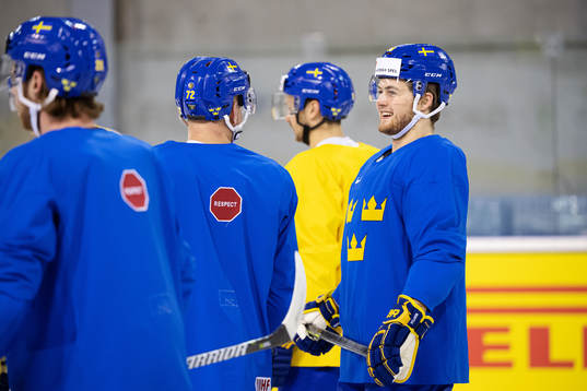 William Nylander of Sweden at a practice session
