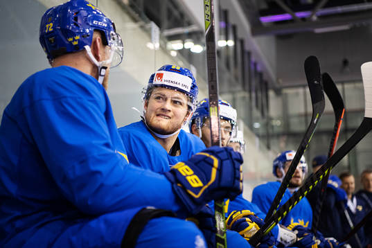William Nylander of Sweden at a practice session