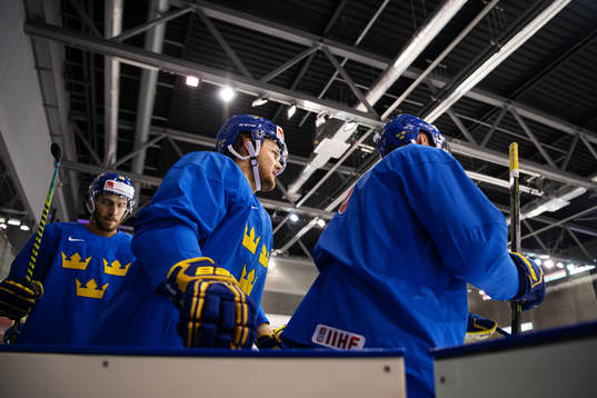 William Nylander of Sweden at a practice session