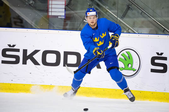 William Nylander of Sweden at a practice session