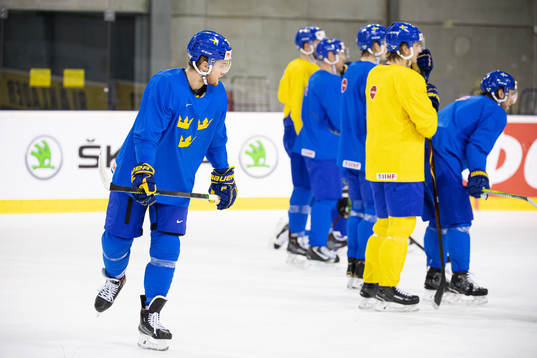 William Nylander of Sweden at a practice session