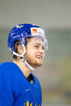 William Nylander of Sweden at a practice session