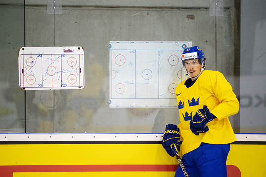 Loui Eriksson of Sweden at a practice session