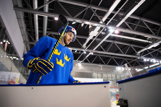 Alexander Wennberg of Sweden at a practice session