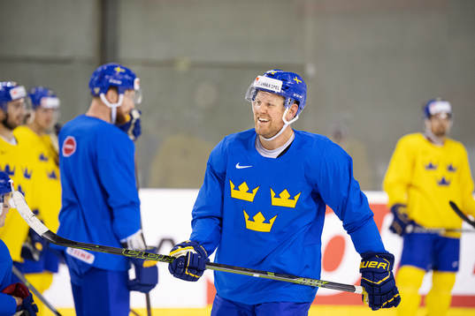 Patric Hörnqvist of Sweden at a practice session