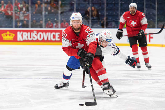 Tristan Scherwey of Switzerland and Stefan Espeland of