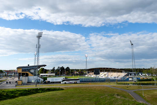 Falcon Alkoholfri Arena före fotbollsmatchen i Allsvenskan