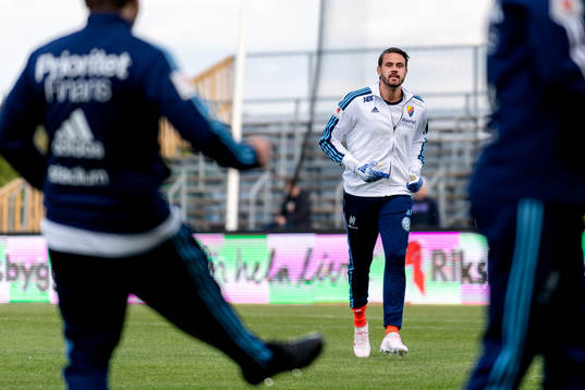 Djurgårdens målvakt Tommi Vaiho före fotbollsmatchen i