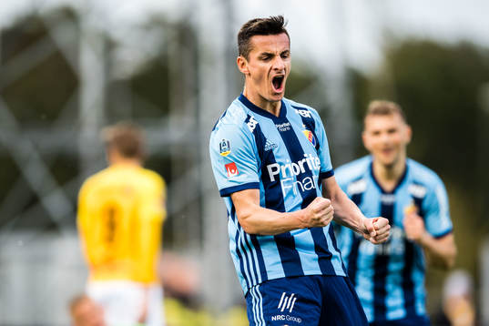 Djurgårdens Haris Radetinac jublar