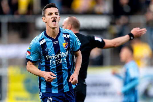 Djurgårdens Haris Radetinac jublar