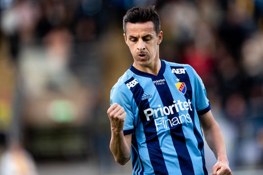 Djurgårdens Haris Radetinac jublar
