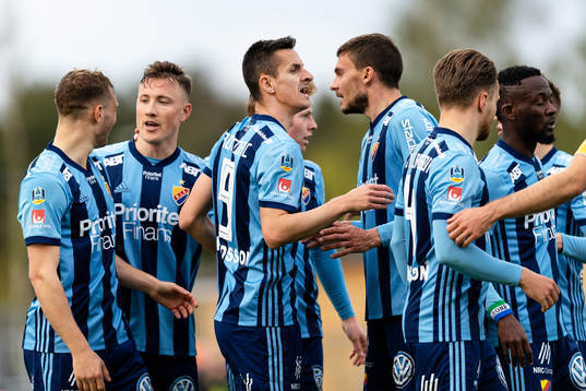 Djurgårdens spelare jublar