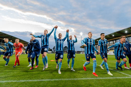 Djurgårdens spelare jublar
