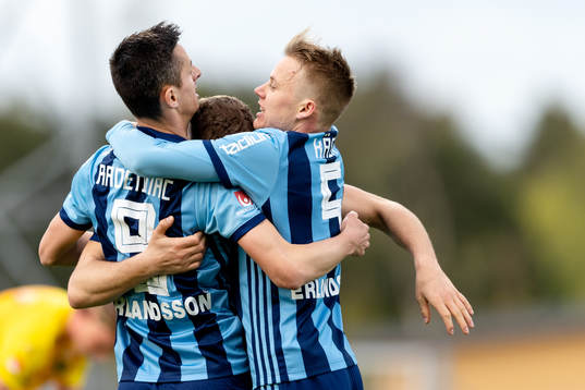 Djurgårdens spelare jublar