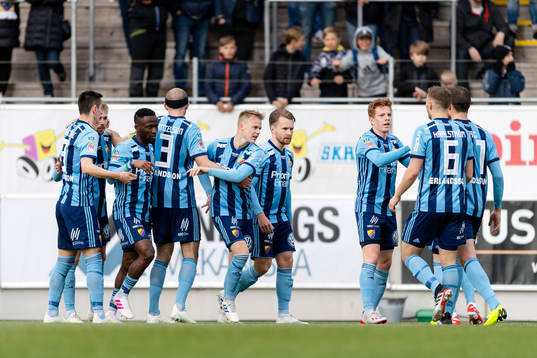 Djurgårdens spelare jublar