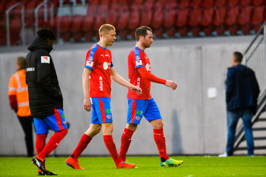 Helsingborgs Markus Holgersson och Johan Persson deppar