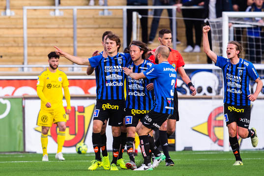 Sirius Sam Lundholm och Axel Björnström jublar