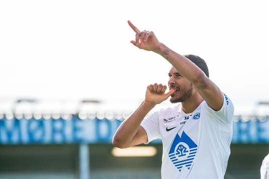 Ohikhuaeme Anthony Omoijuanfo of Molde celebrates