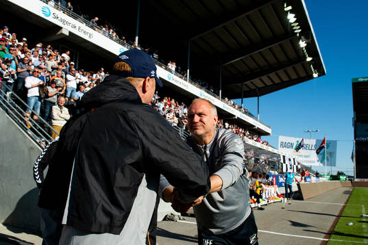 Svein Maalen, head coach of Ranheim, and Dag-Eilev Fagermo,
