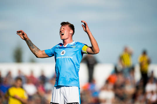 Kent Håvard Eriksen of Sandnes Ulf reacts