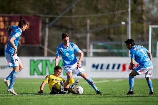 Ryan Doghman of Raufoss and Ingvald Halgunset of Sandnes Ulf