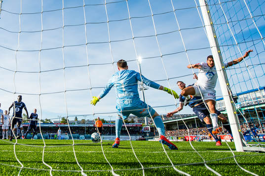 Ohikhuaeme Anthony Omoijuanfo of Molde scores the 0-2 goal