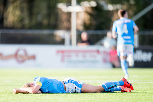 Kent Håvard Eriksen of Sandnes Ulf looks dejected