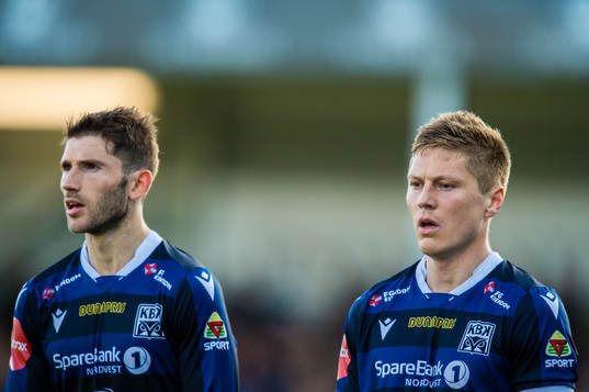 Liridon Kalludra and Torgil Øwre Gjertsen of Kristiansund