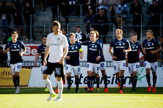 IFK Norrköpings Alexander Fransson gör 0-1 och jublar