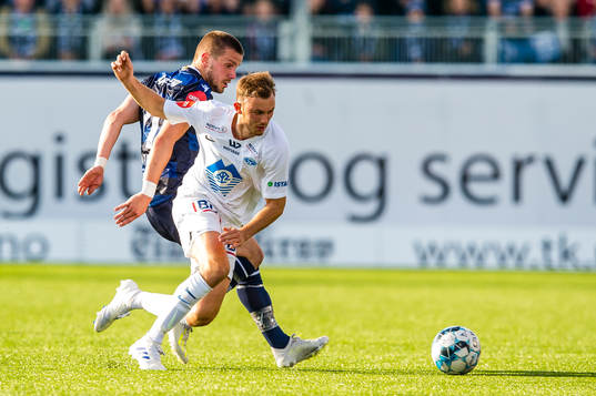 Flamur Kastrati of Kristiansund and Fredrik Aursnes of Molde