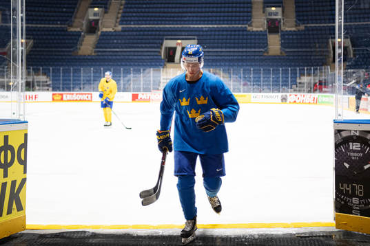 Jesper Bratt of Sweden at a practice session