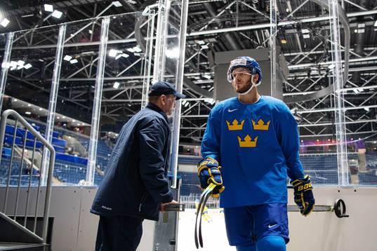 Alexander Wennberg of Sweden at a practice session