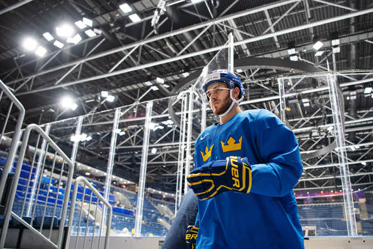 Alexander Wennberg of Sweden at a practice session