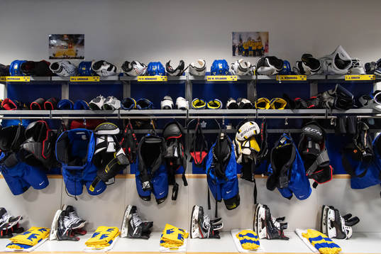 Jerseys and equipment are prepared for Elias Pettersson,