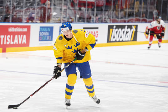 John Klingberg of Sweden at warm-up